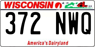 WI license plate 372NWQ