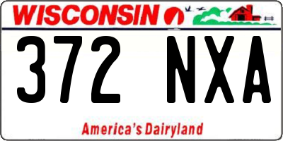 WI license plate 372NXA