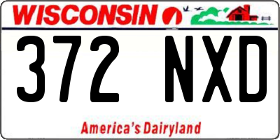 WI license plate 372NXD