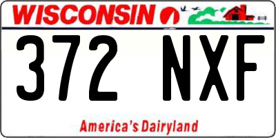 WI license plate 372NXF