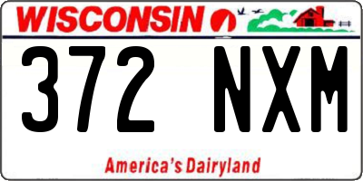 WI license plate 372NXM