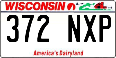 WI license plate 372NXP
