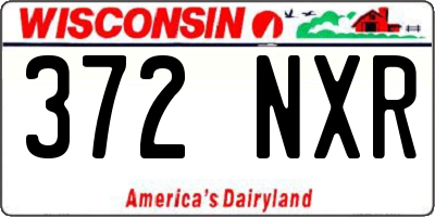 WI license plate 372NXR