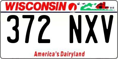 WI license plate 372NXV
