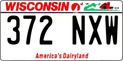 WI license plate 372NXW
