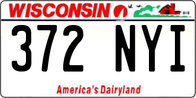 WI license plate 372NYI