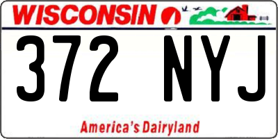 WI license plate 372NYJ