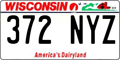WI license plate 372NYZ