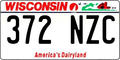 WI license plate 372NZC