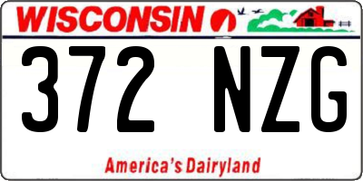 WI license plate 372NZG