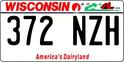 WI license plate 372NZH