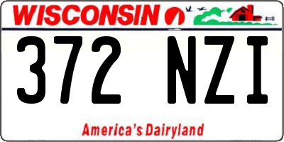 WI license plate 372NZI