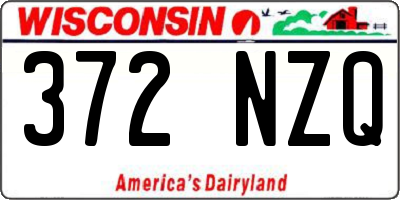 WI license plate 372NZQ