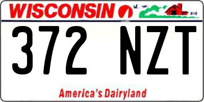 WI license plate 372NZT