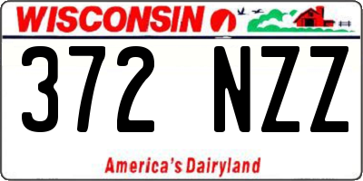 WI license plate 372NZZ