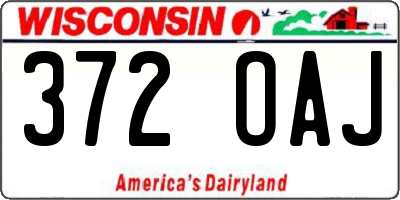 WI license plate 372OAJ