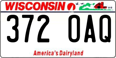 WI license plate 372OAQ