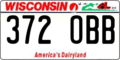 WI license plate 372OBB