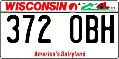 WI license plate 372OBH
