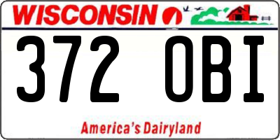 WI license plate 372OBI
