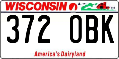 WI license plate 372OBK