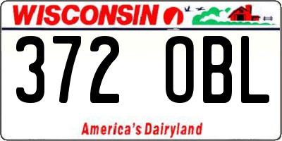 WI license plate 372OBL