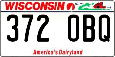 WI license plate 372OBQ