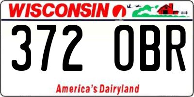 WI license plate 372OBR