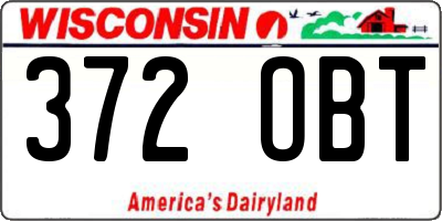 WI license plate 372OBT