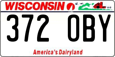 WI license plate 372OBY