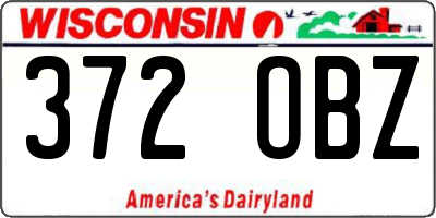WI license plate 372OBZ