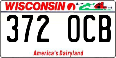 WI license plate 372OCB
