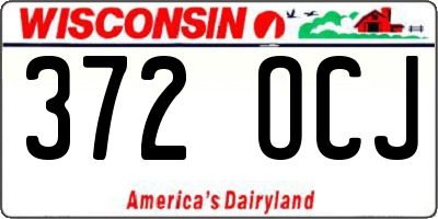 WI license plate 372OCJ