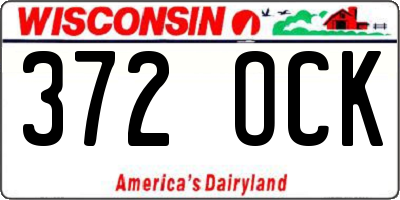WI license plate 372OCK
