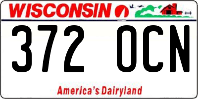 WI license plate 372OCN