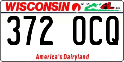 WI license plate 372OCQ