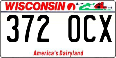 WI license plate 372OCX