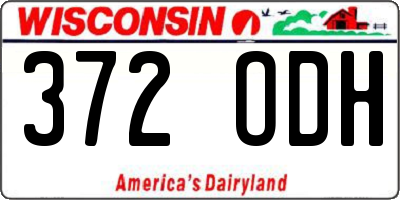 WI license plate 372ODH