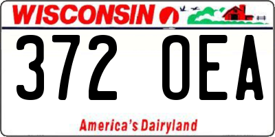 WI license plate 372OEA