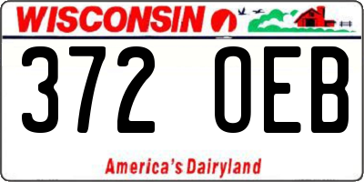 WI license plate 372OEB