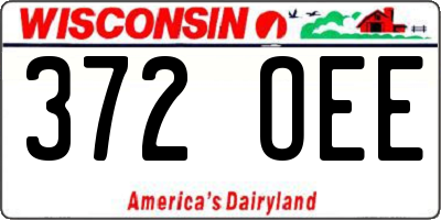WI license plate 372OEE