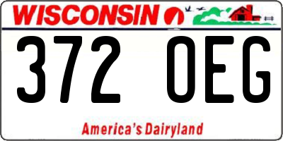 WI license plate 372OEG