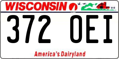 WI license plate 372OEI