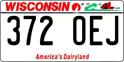 WI license plate 372OEJ