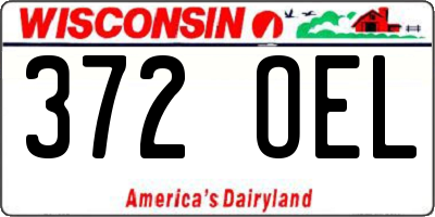 WI license plate 372OEL