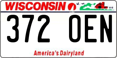 WI license plate 372OEN