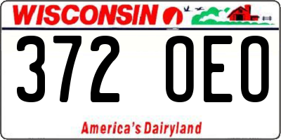 WI license plate 372OEO