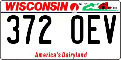WI license plate 372OEV