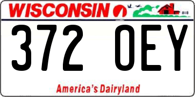 WI license plate 372OEY