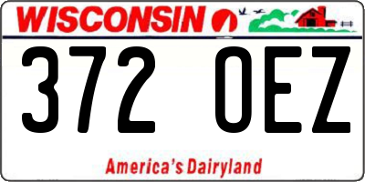 WI license plate 372OEZ